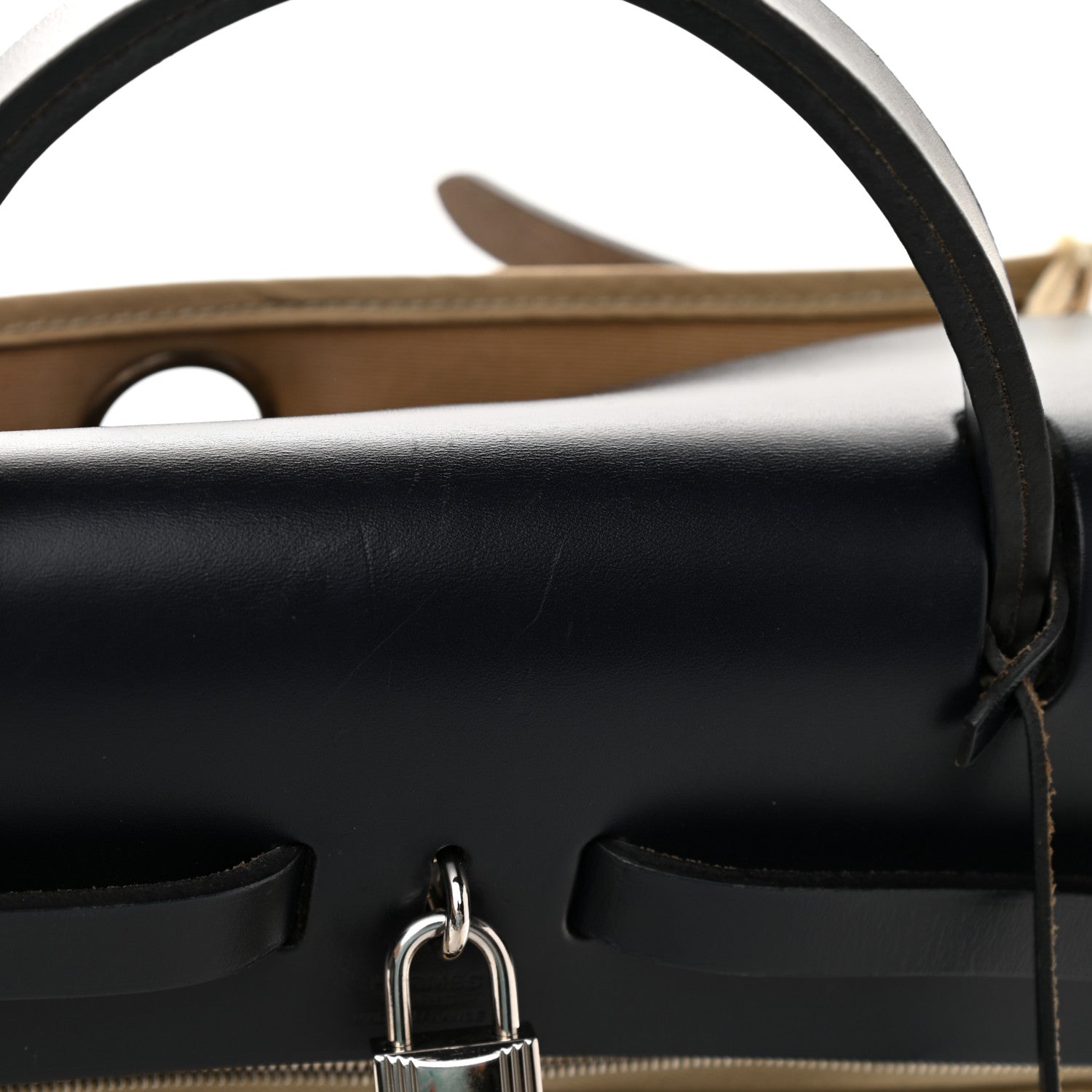 Hermes Vache Hunter Toile Herbag Zip 31 PM Trench Bleu Indigo 20 of 21