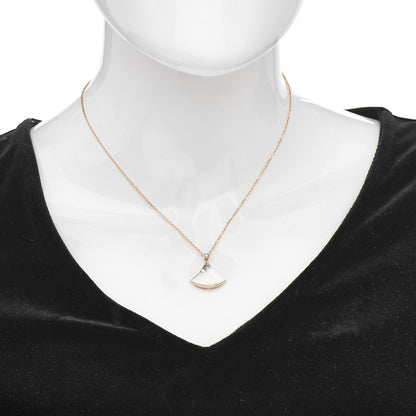 Bulgari 18K Rose Gold Diamond Mother of Pearl Divas' Dream Pendant Necklace 2 of 5
