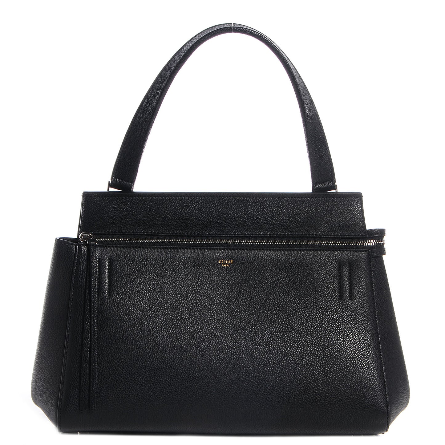 Grained Calfskin Small Edge Shoulder Bag Black