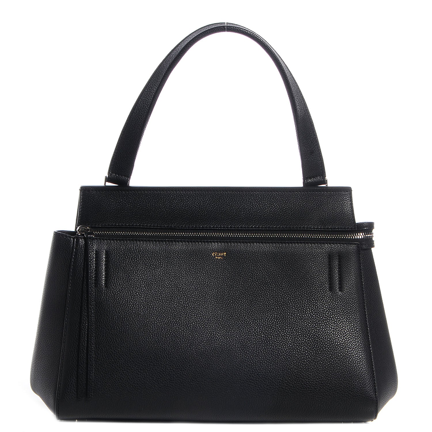 Celine Grained Calfskin Small Edge Shoulder Bag Black 1 of 9