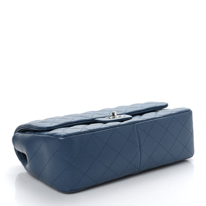 Chanel Caviar Quilted Jumbo Double Flap Blue 4 of 9