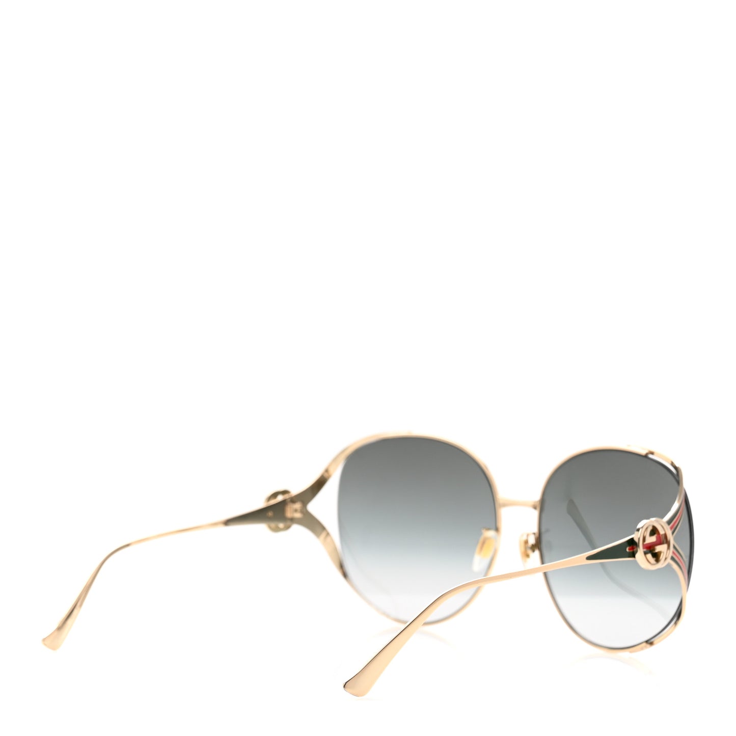 Metal Oversized Round Frame GG0225S Sunglasses Gold