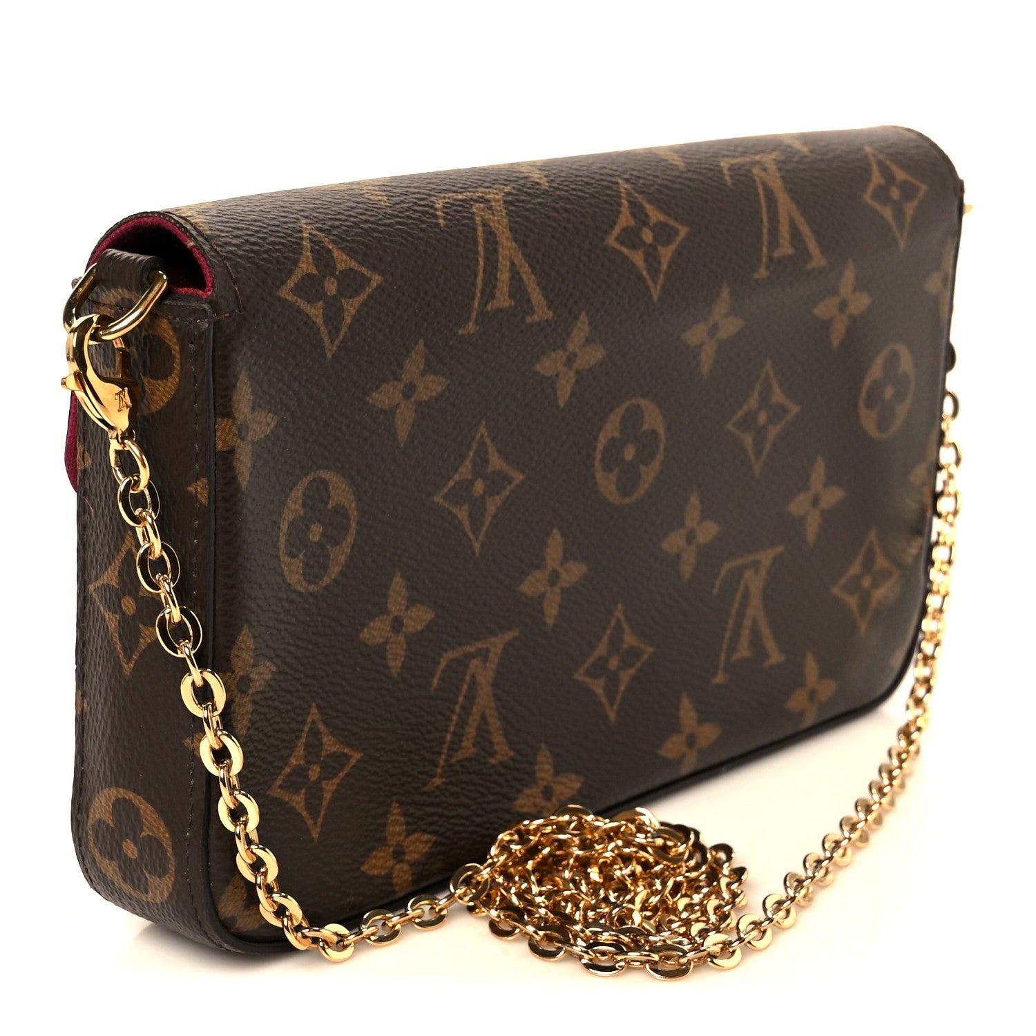 Louis Vuitton Monogram Pochette Felicie Chain Wallet Fuchsia 4 of 16