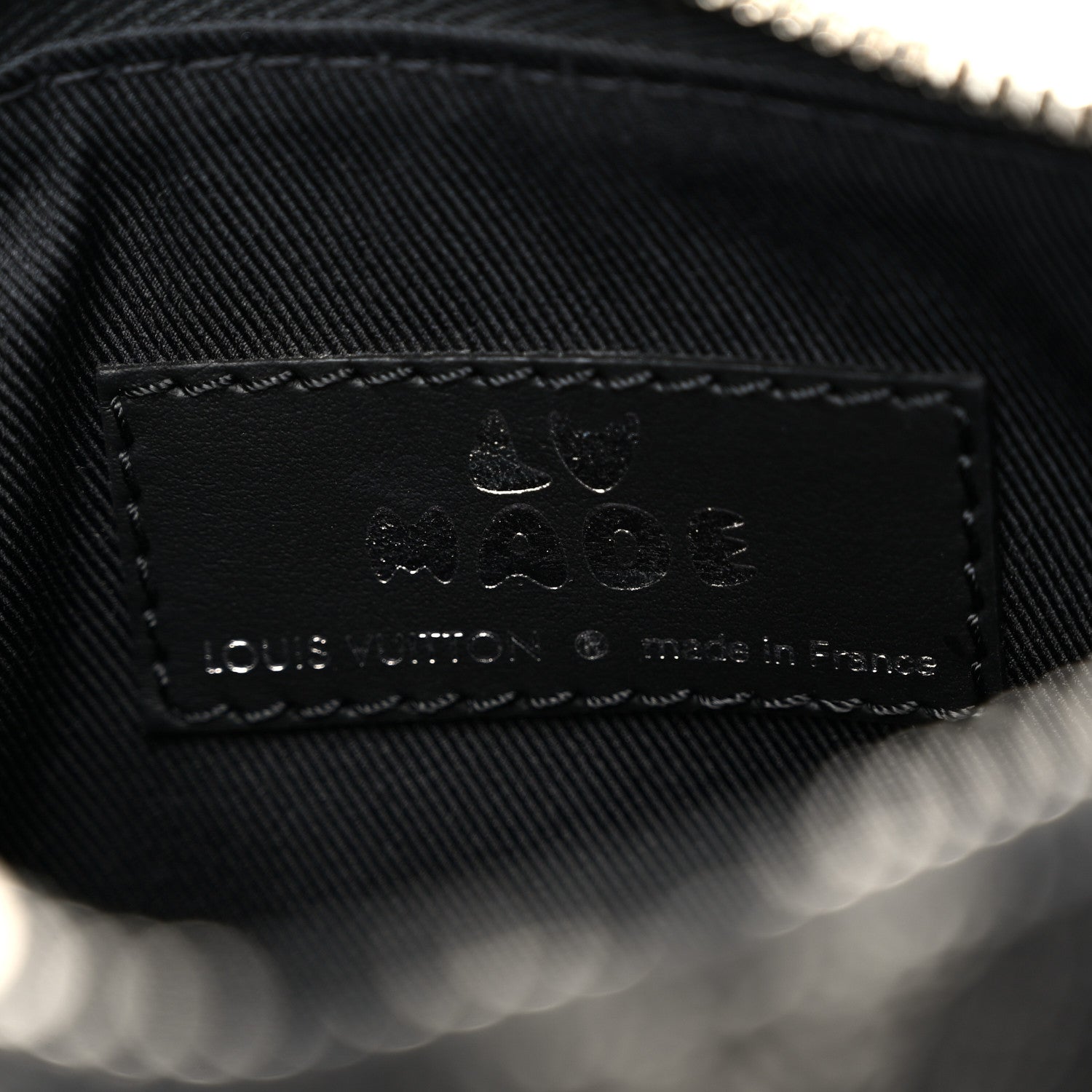 Louis Vuitton X NIGO Taurillon Monogram Denim Drip Keepall XS Black 6 of 10