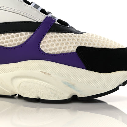 Christian Dior Technical Mesh Calfskin Mens B22 Sneakers 40 Violet White 10 of 15