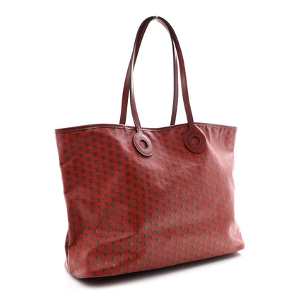 Moynat Grained Calfskin Canvas 1920 Oh! Tote Ruban GM Madder Bronze 3 of 10