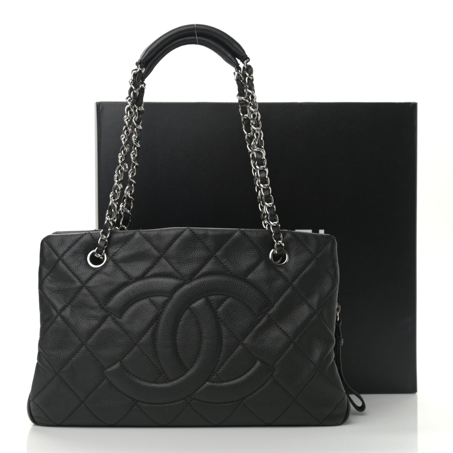 Caviar Quilted CC Timeless Soft Tote Black