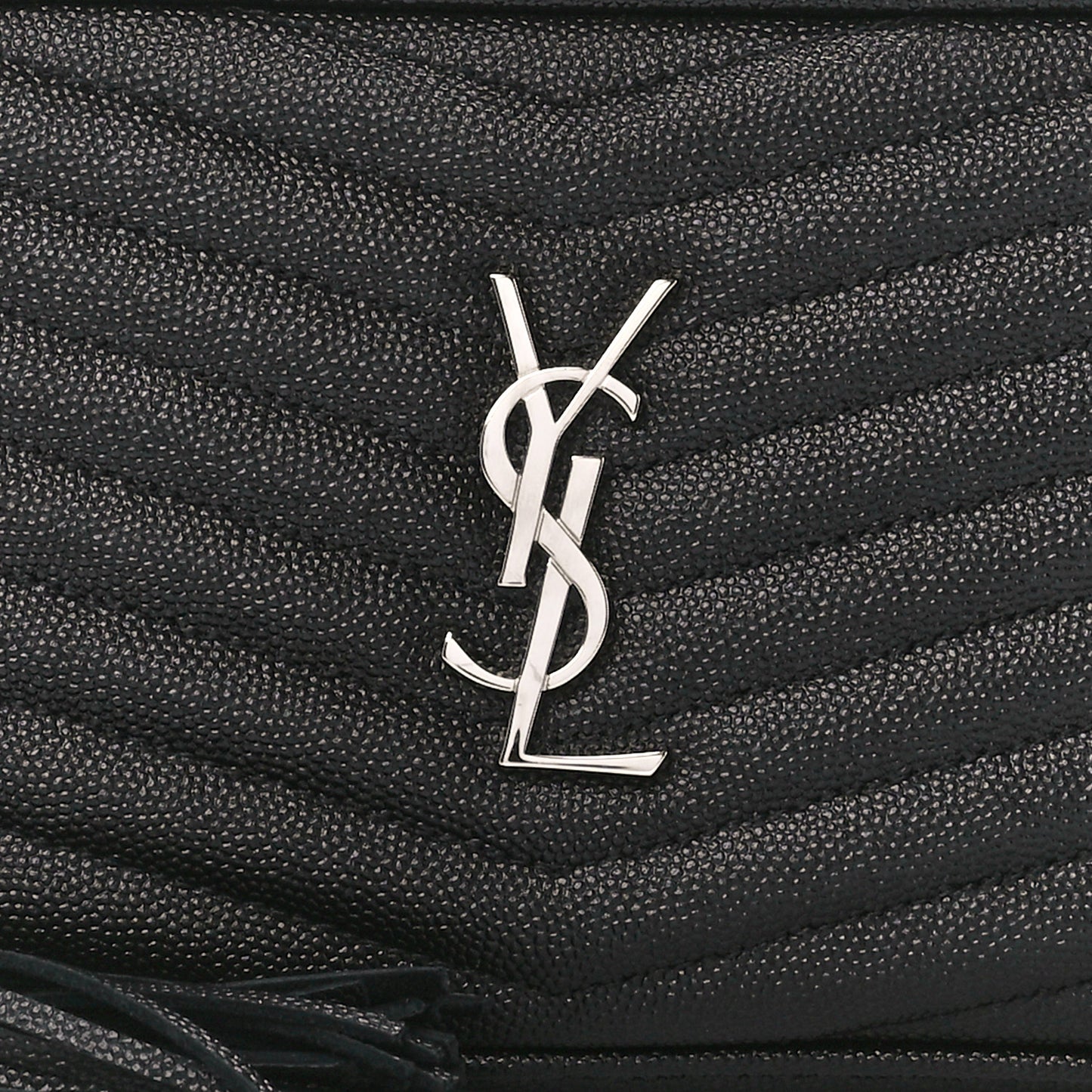 Grain De Poudre Matelasse Monogram Mini Lou Camera Bag Black