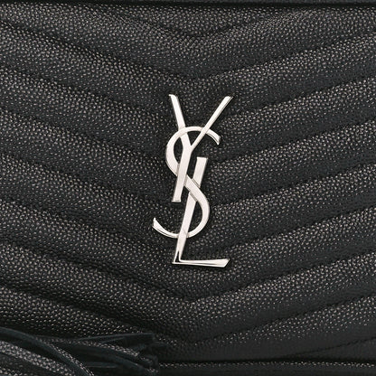 Saint Laurent Grain De Poudre Matelasse Monogram Mini Lou Camera Bag Black 8 of 10