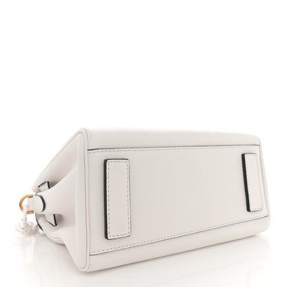 Versace Calfskin Medium La Medusa Top Handle Handbag Optical White 4 of 10