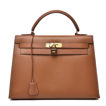 Hermes Courchevel Kelly Sellier 32 Gold 1 of 32
