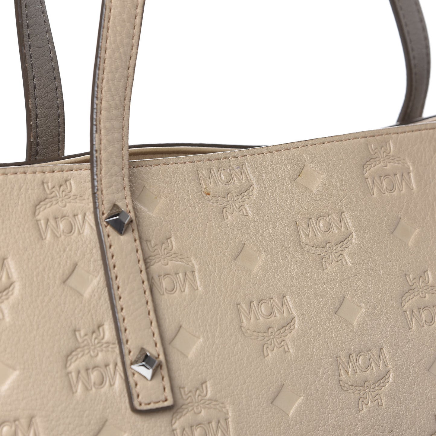 Calfskin Ottomar Monogram Medium Klara Top Zip Tote New Beige