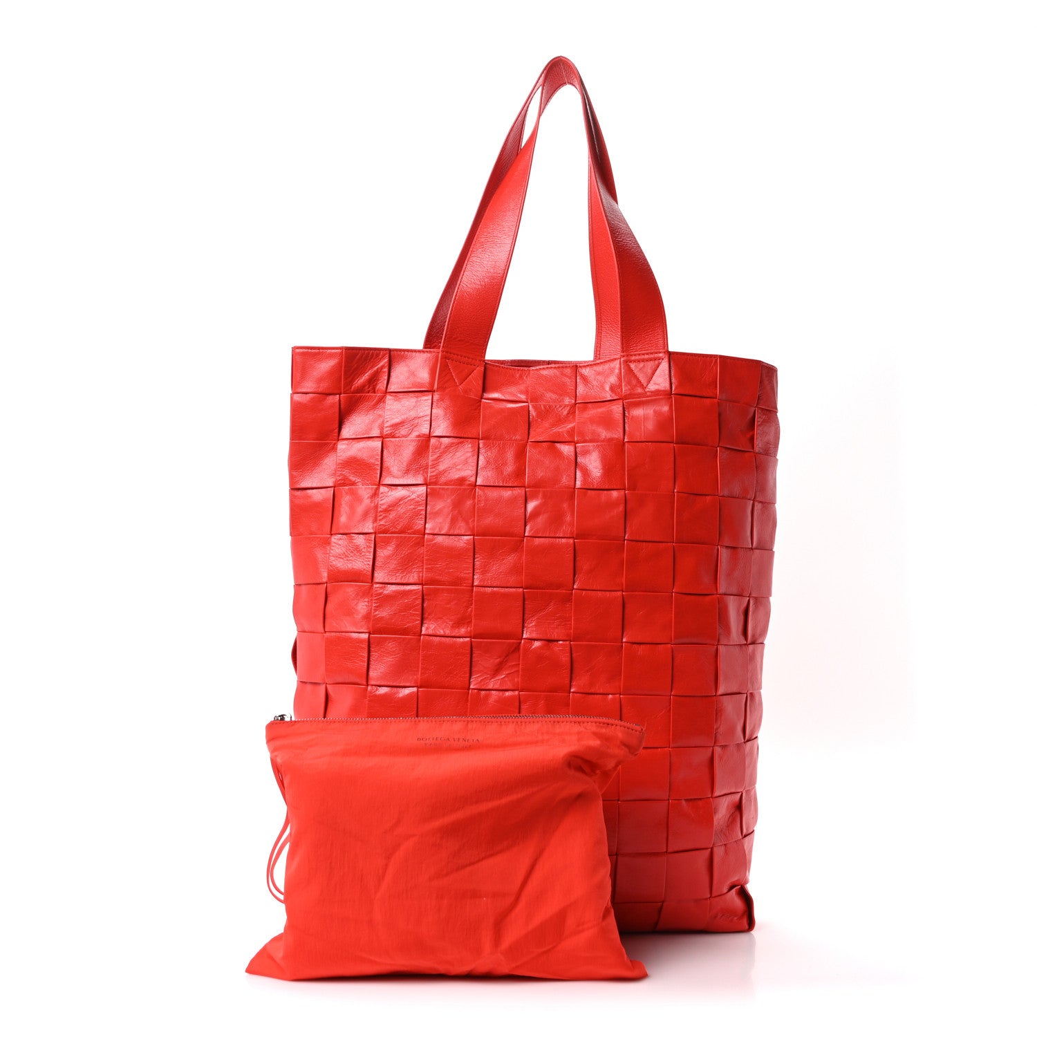 Bottega Veneta Calfskin Maxi Intrecciato Cassette Tote Tomato 3 of 11