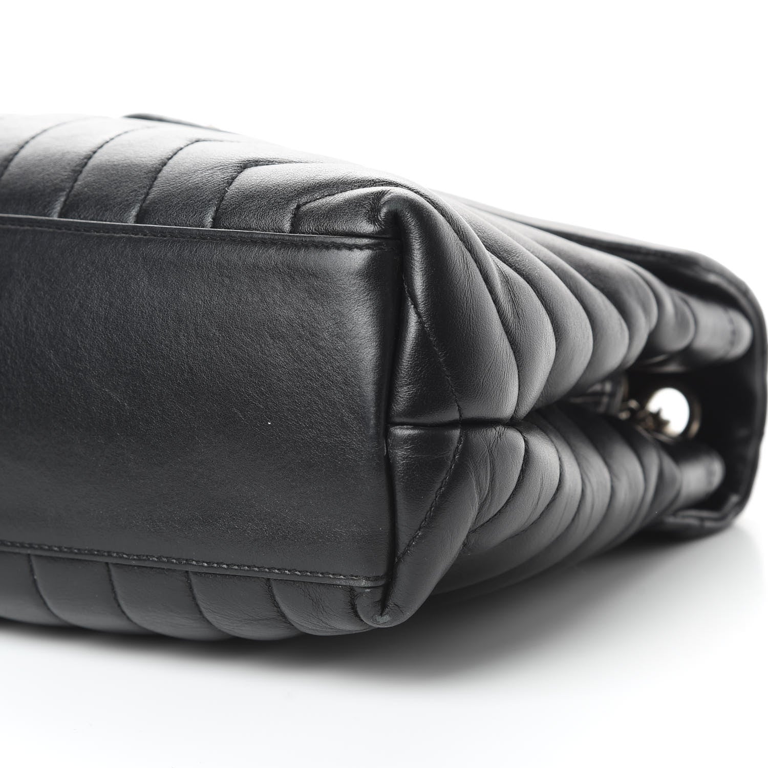 Saint Laurent Calfskin Y Quilted Monogram Medium Loulou Chain Satchel Black 11 of 17