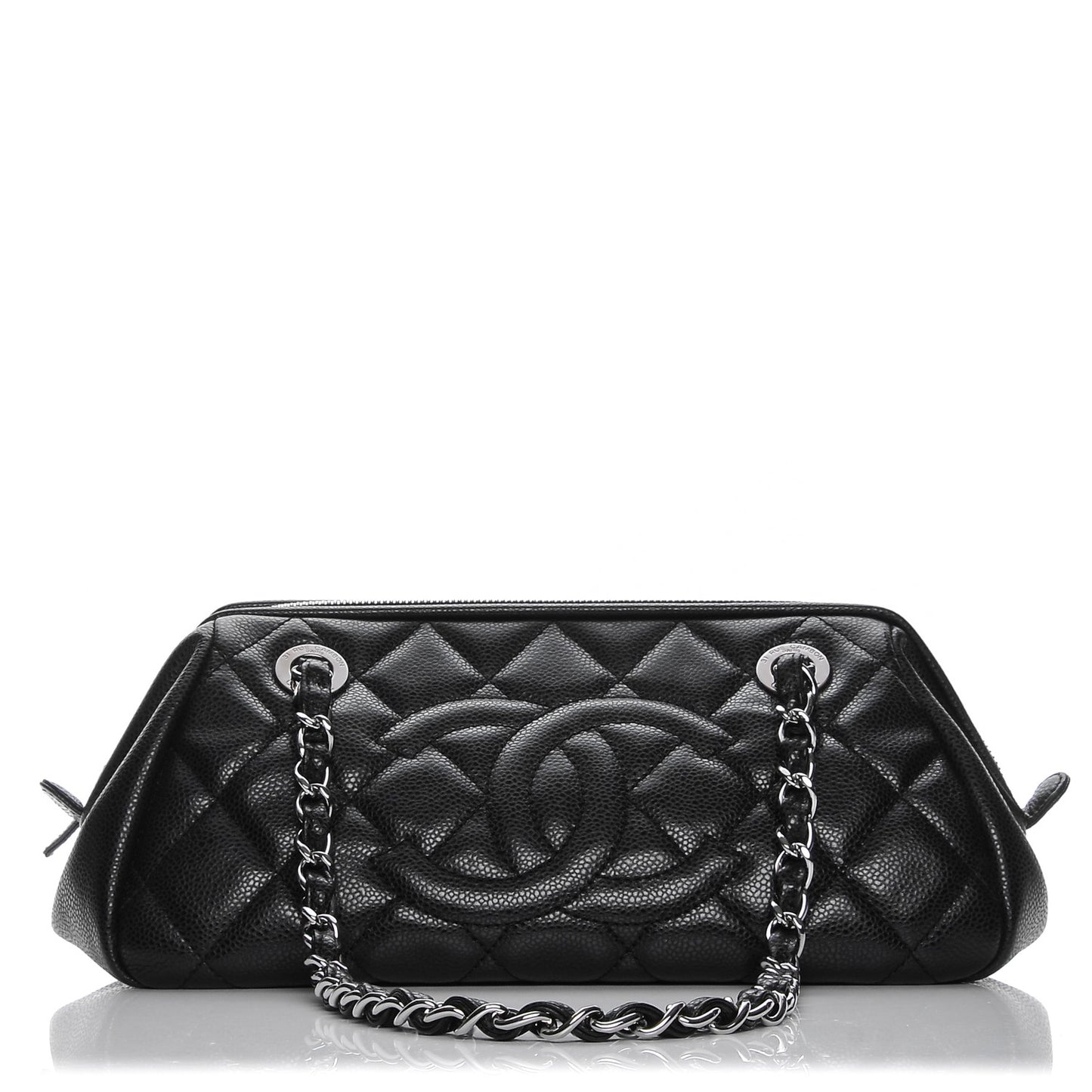 Caviar Quilted Timeless CC Shoulder Bag Black