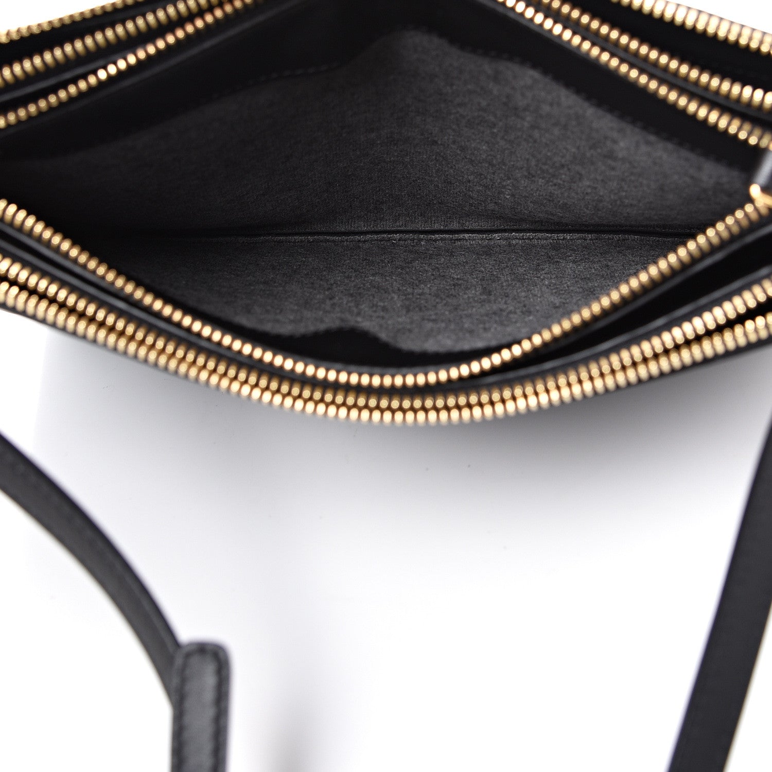 Celine Lambskin Large Trio Crossbody Bag Black 5 of 11