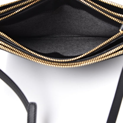 Celine Lambskin Large Trio Crossbody Bag Black 5 of 11