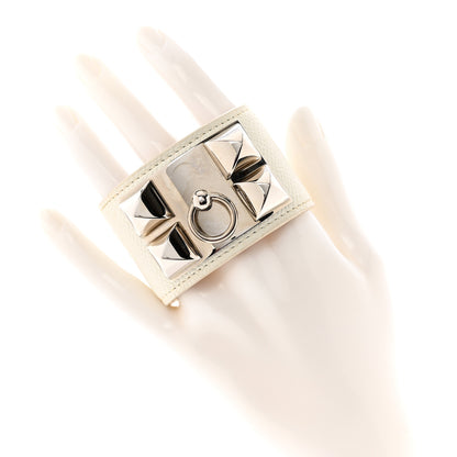 Hermes Epsom Collier De Chien CDC Bracelet S White 2 of 13