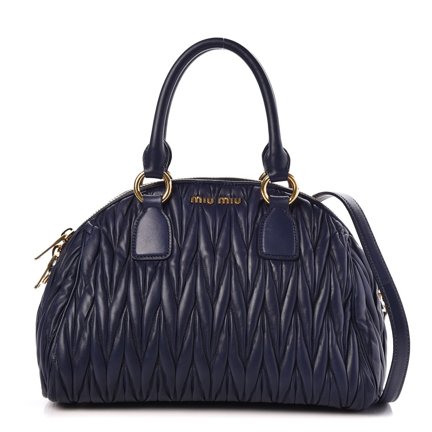 Nappa Matelasse Bauletto Top Handle Bleuette