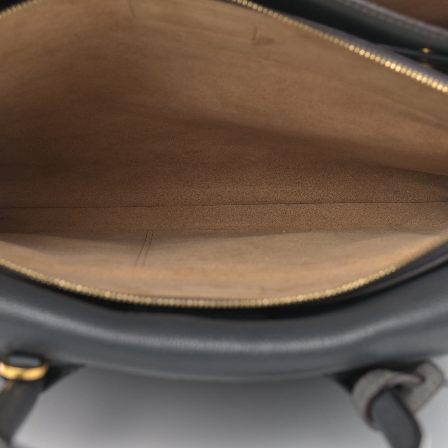 Grained Calfskin Medium Milla Tote Phantom Grey