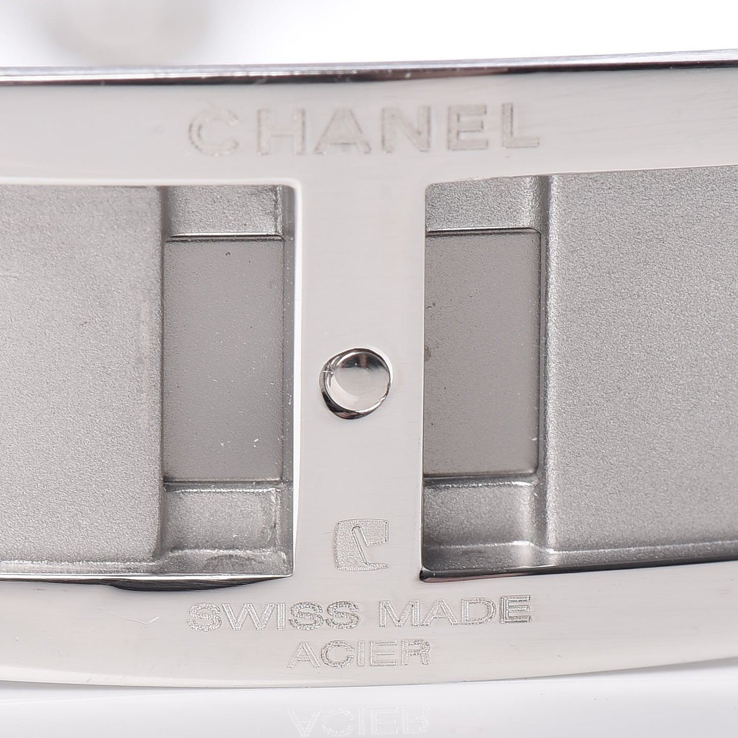 Stainless Steel Ceramic Diamond 33mm J12 Quartz Watch White