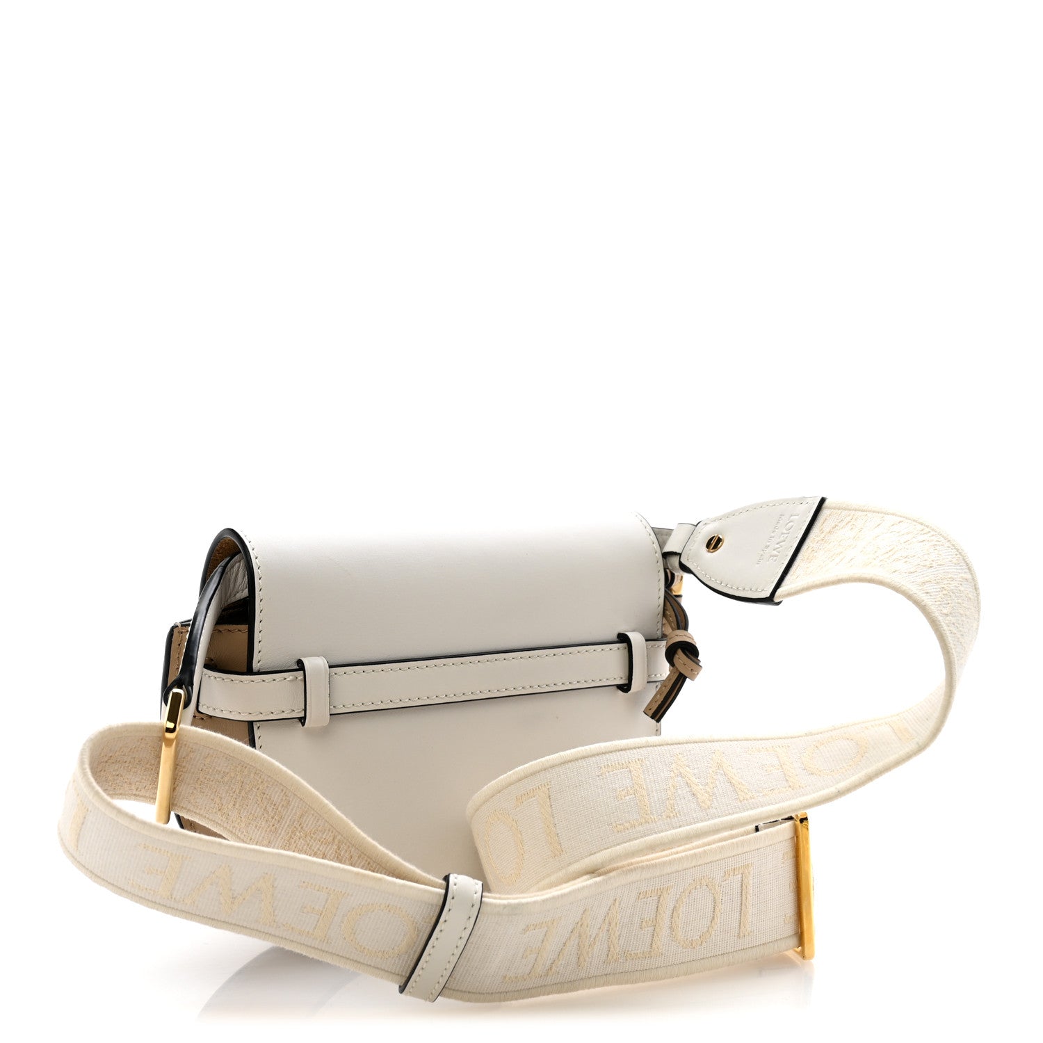 Loewe Soft Calfskin Mini Gate Dual Bag Soft White Paper Craft 3 of 10