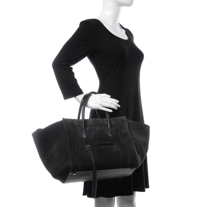 Celine Nubuck Medium Phantom Luggage Midnight 2 of 14