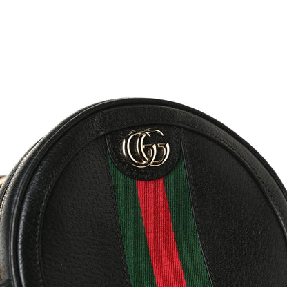 Gucci Grained Calfskin Web Mini Ophidia Round Backpack Black 9 of 10