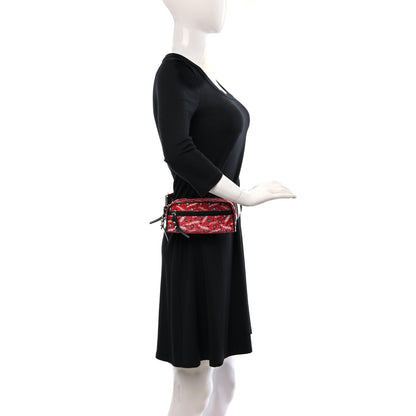 Christian Louboutin Monogram Print Mens Blaster Belt Bag Red Black 2 of 8