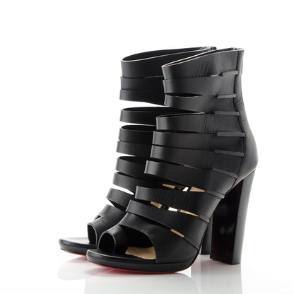 Christian Louboutin Calfskin Decoupata 120 Sandals 37.5 Black 3 of 6