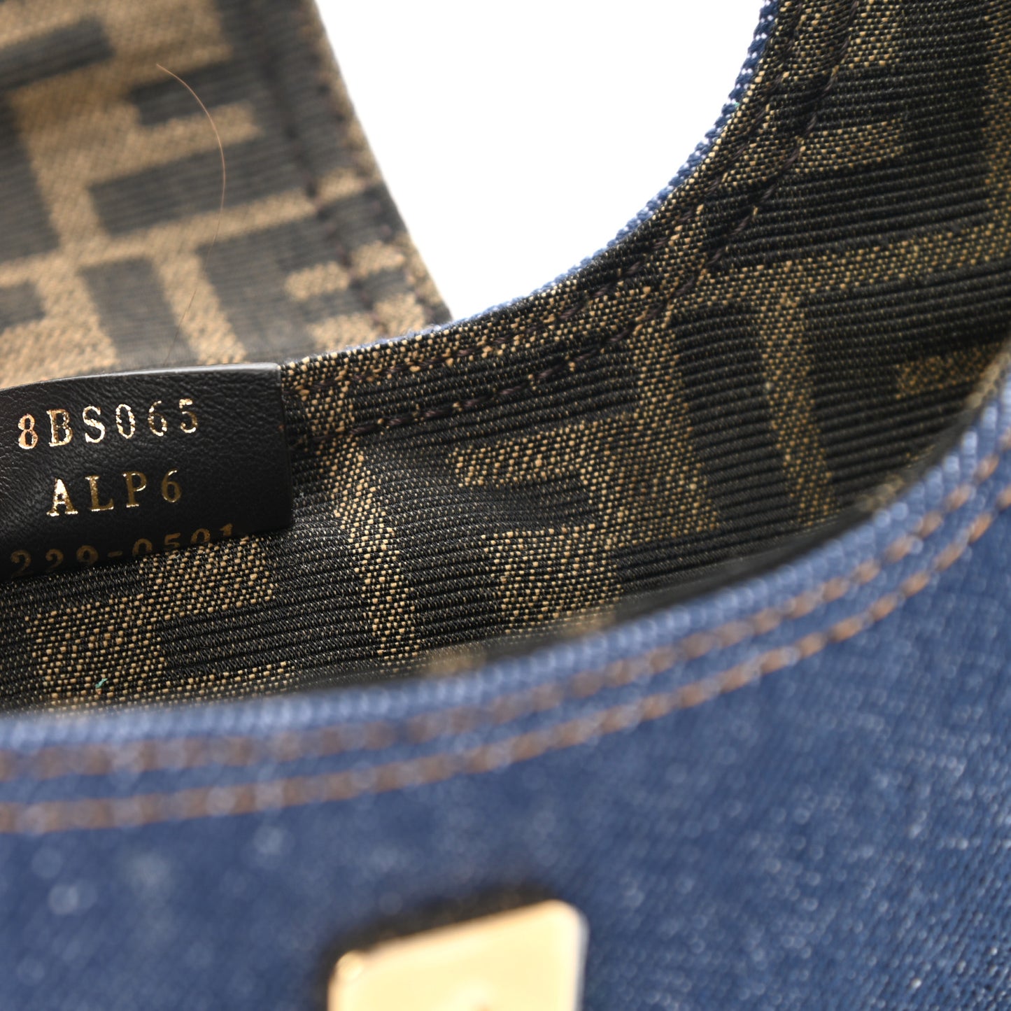 Denim Vitello King Cuoio Mini Cookie Hobo Bag Blue Ebano