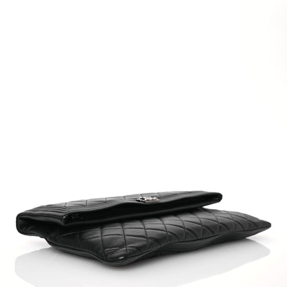 Chanel Lambskin Quilted Beauty CC Boy Clutch Black 4 of 11