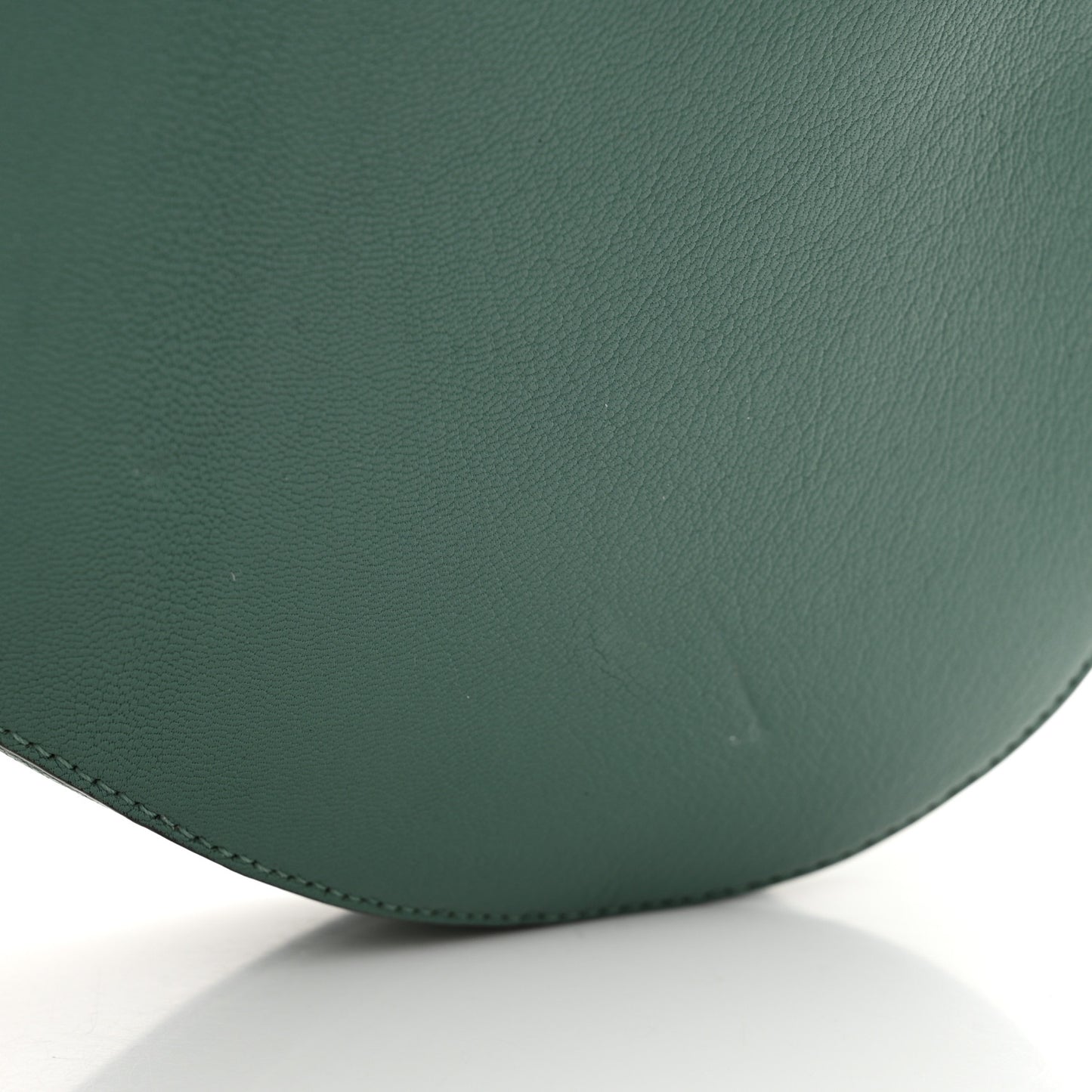 Shiny Goatskin Saddle Bag Green