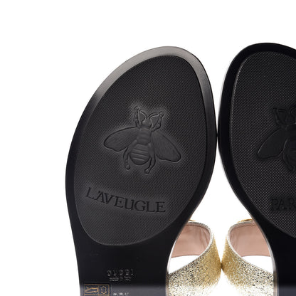 Gucci Nappa Silk Galassia GG Marmont Thong Flat Sandals 38.5 Platino 6 of 9
