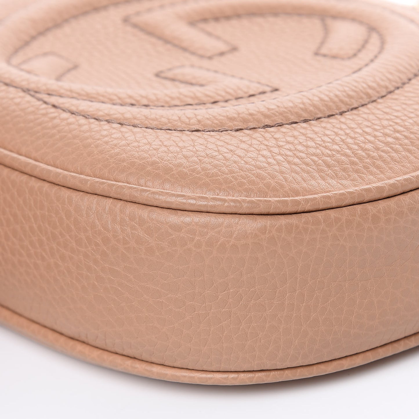 Pebbled Calfskin Mini Soho Chain Bag Camelia