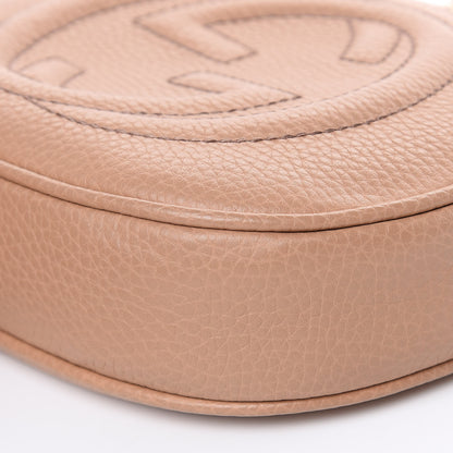Gucci Pebbled Calfskin Mini Soho Chain Bag Camelia 9 of 9