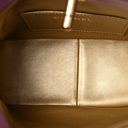Chanel Lambskin Quilted Small Pearl Crush Hobo Purple 5 of 9