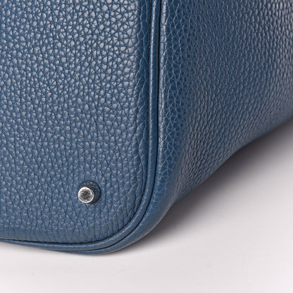 Hermes Taurillon Clemence Picotin Lock 26 GM Rouge Casaque Bleu Thalassa 16 of 16