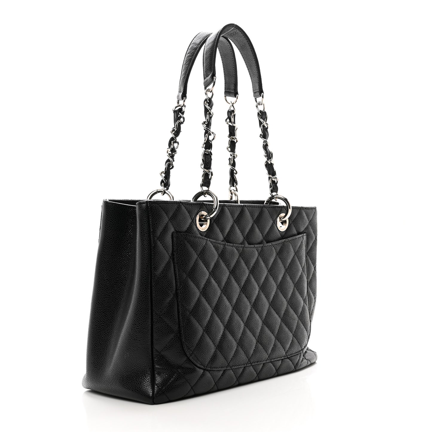 Caviar Quilted Grand Shopping Tote GST Black