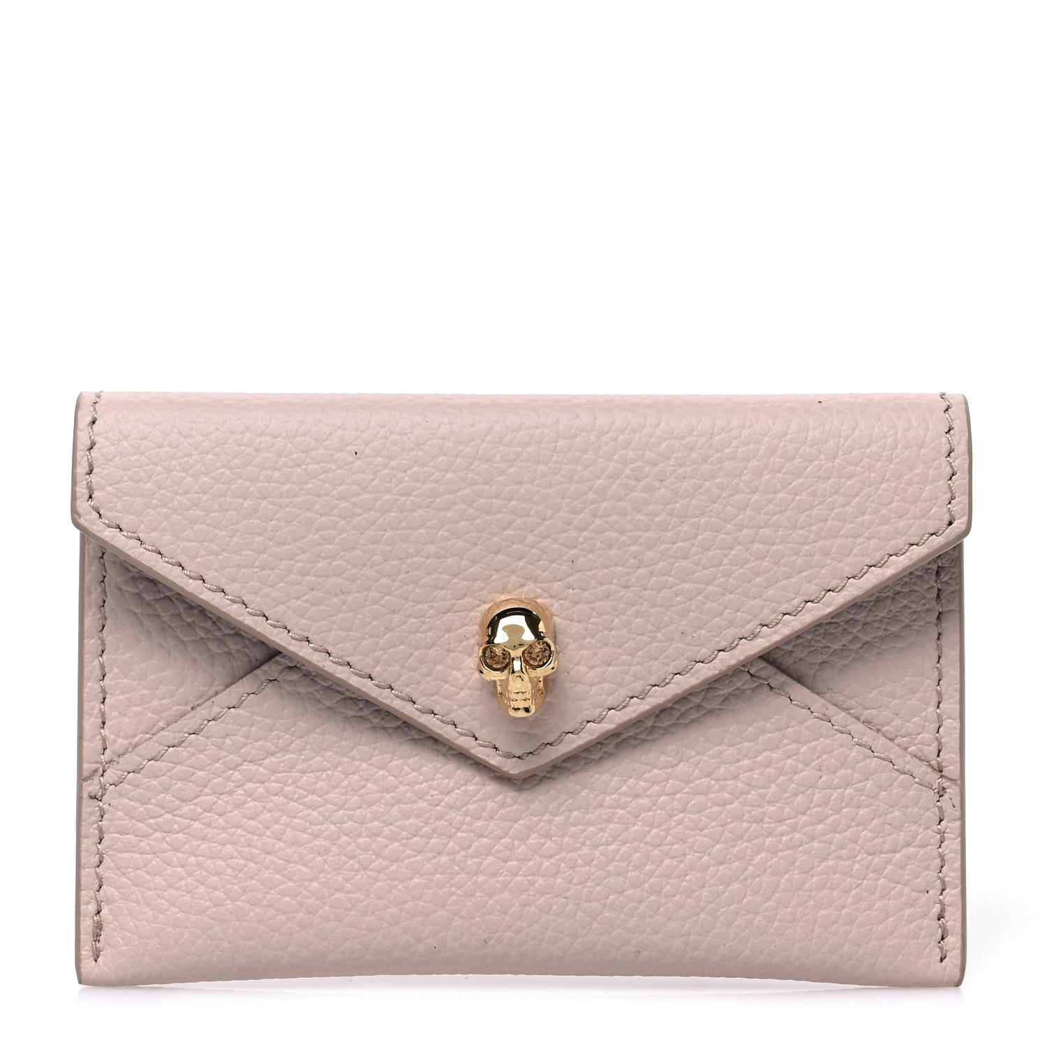 Alexander McQueen Calfskin Skull Envelope Card Holder Teint 1 of 7