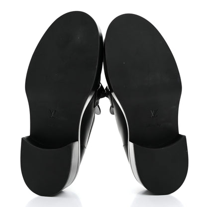 Louis Vuitton Calfskin Oversized Chain Academy Loafers 37 Black 5 of 8