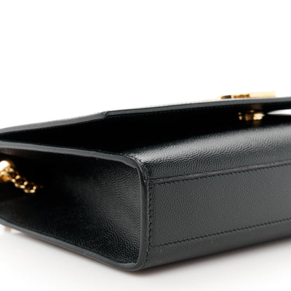 Saint Laurent Grain De Poudre Medium Classic Monogram Kate Satchel Black 10 of 11