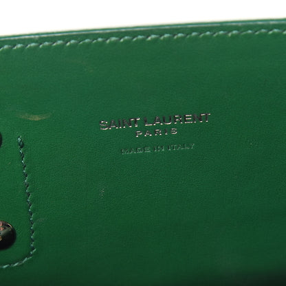 Saint Laurent Calfskin Crocodile Embossed Nano Sac De Jour Green 6 of 10