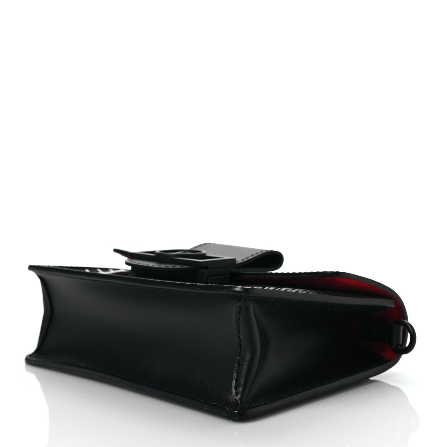 Patent Calfskin Laced Monogram Dauphine Chain Wallet Black