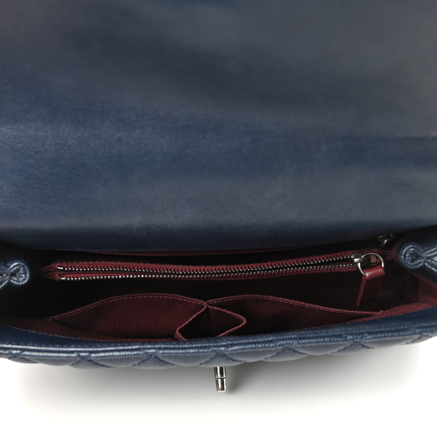 Chanel Caviar Quilted Small Coco Handle Flap Navy 5 of 10
