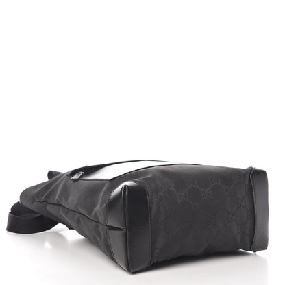 Gucci Nylon Calfskin Monogram Tall Tote Black 4 of 9
