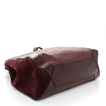 Mulberry Crocodile Embossed Matte Calfskin Millie Tote Burgundy 5 of 10