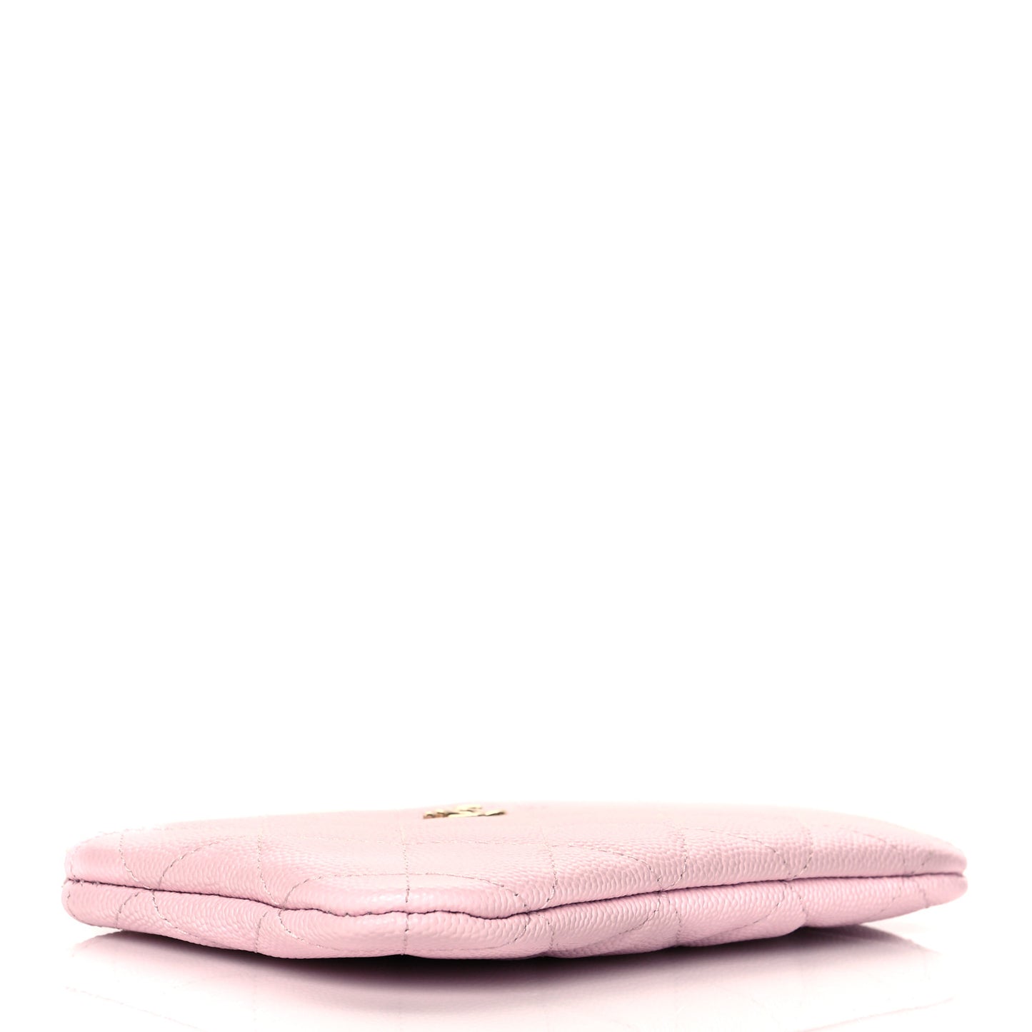 Shiny Caviar Quilted Small Cosmetic Case Pink