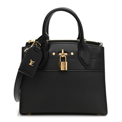 Louis Vuitton Calfskin City Steamer Mini Black 1 of 9