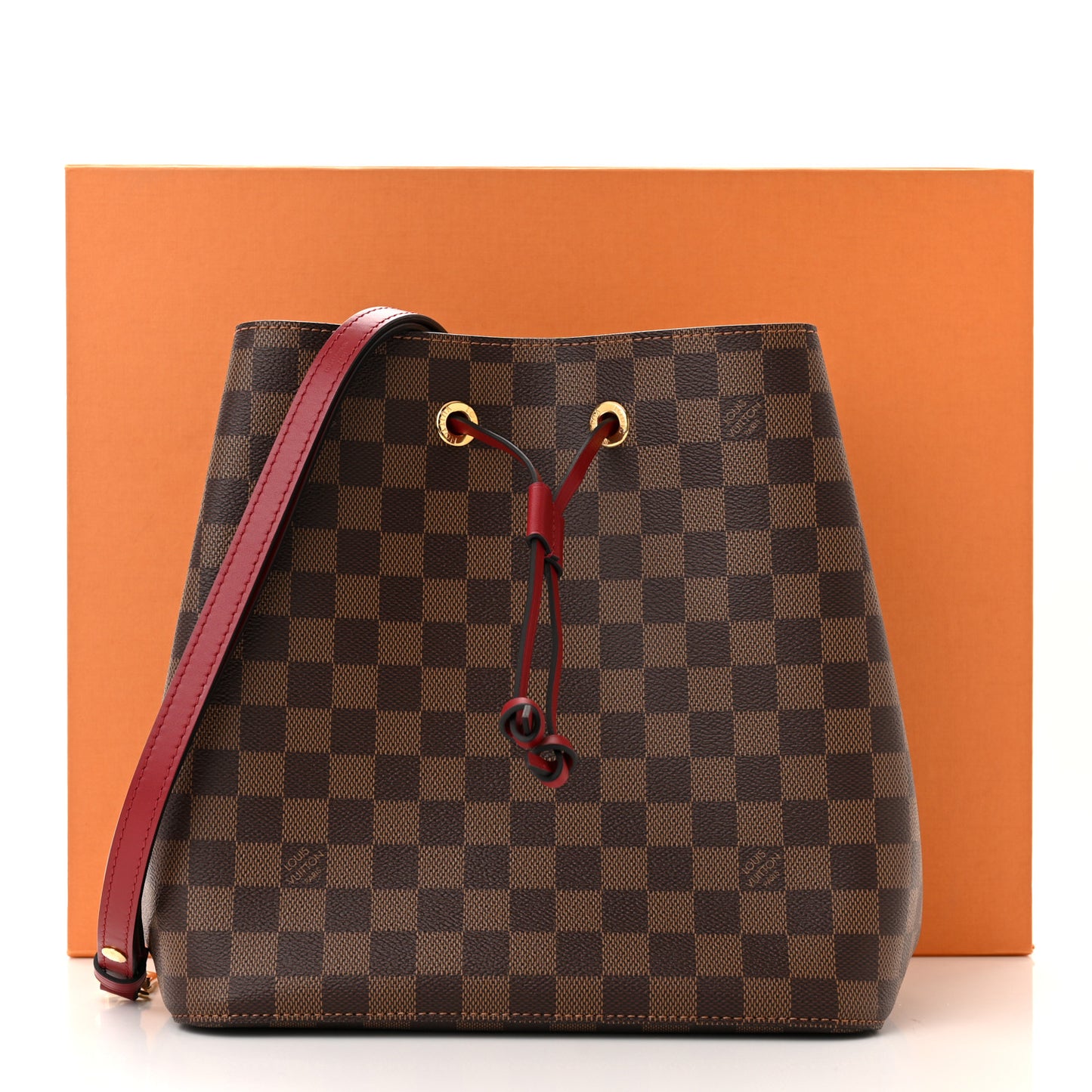 Damier Ebene Neonoe MM Cherry Berry